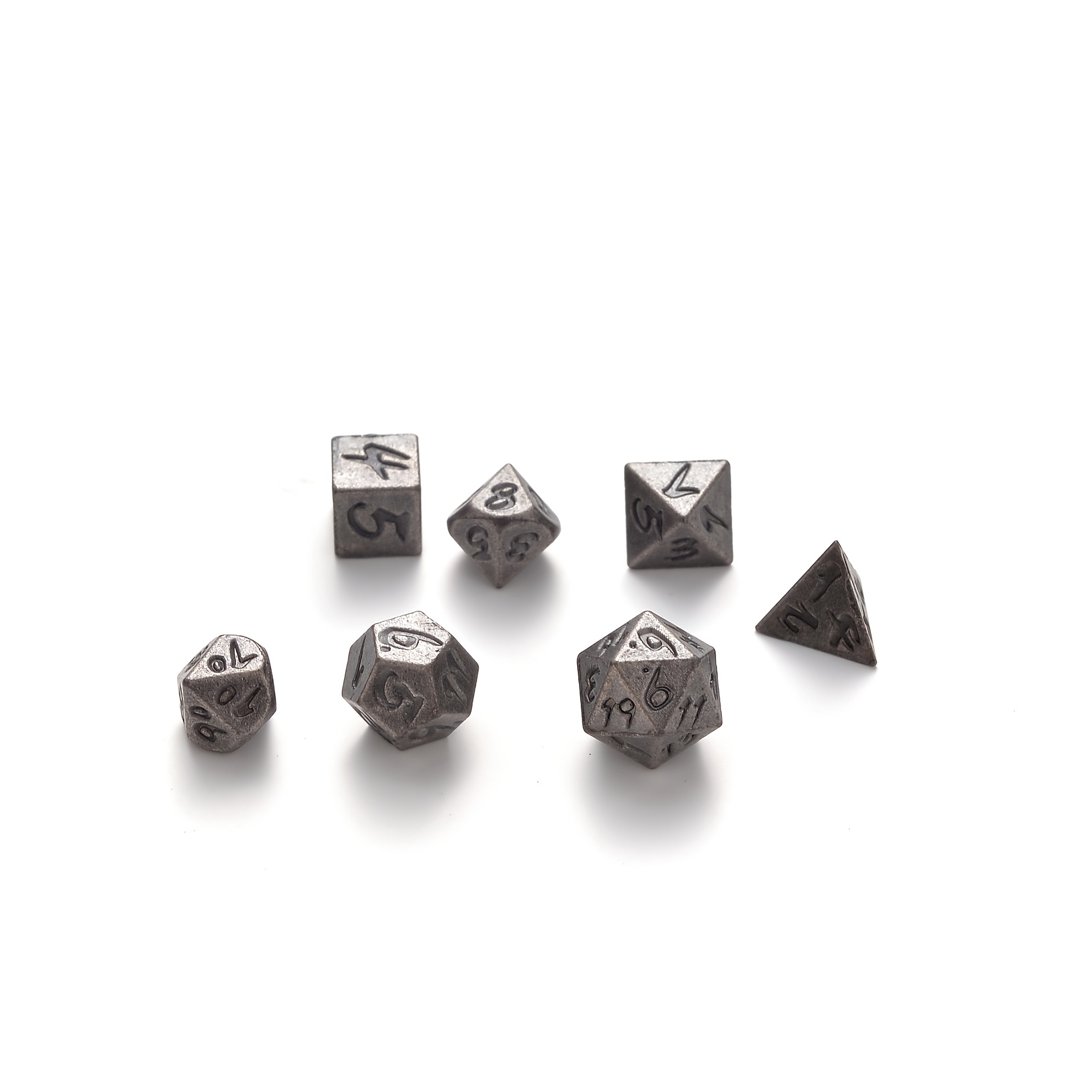 7-Part Metal Zinc Alloy Mini Faceted Dice Kit
